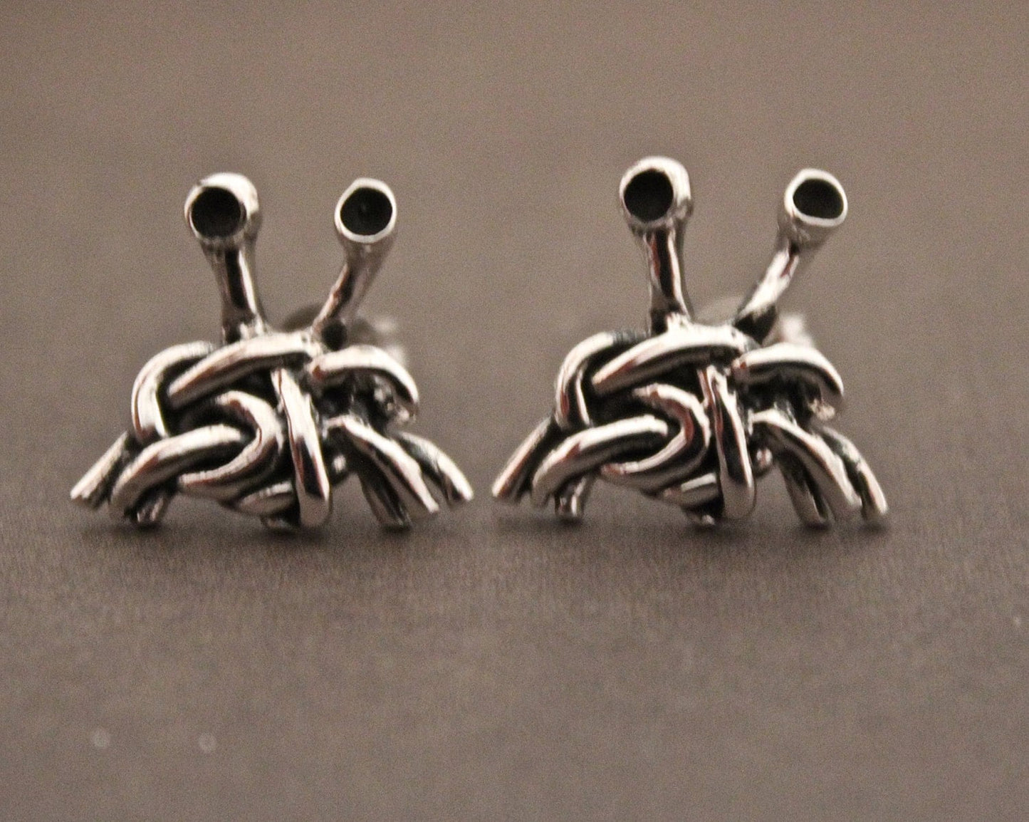 Flying Spaghetti Monster Earrings - sterling silver