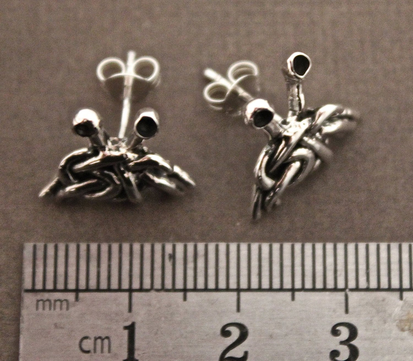 Flying Spaghetti Monster Earrings - sterling silver