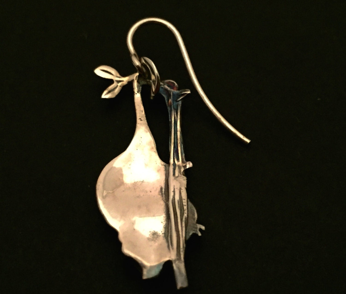 Possum hanging earings - sterling silver 30mm plus hook