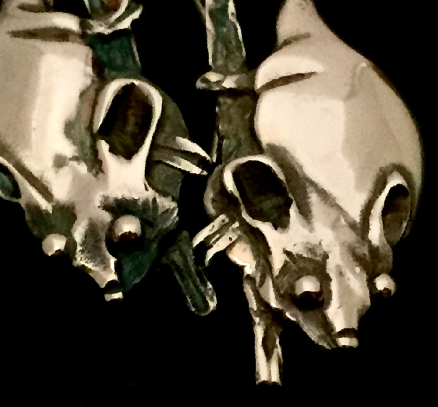 Possum hanging earings - sterling silver 30mm plus hook