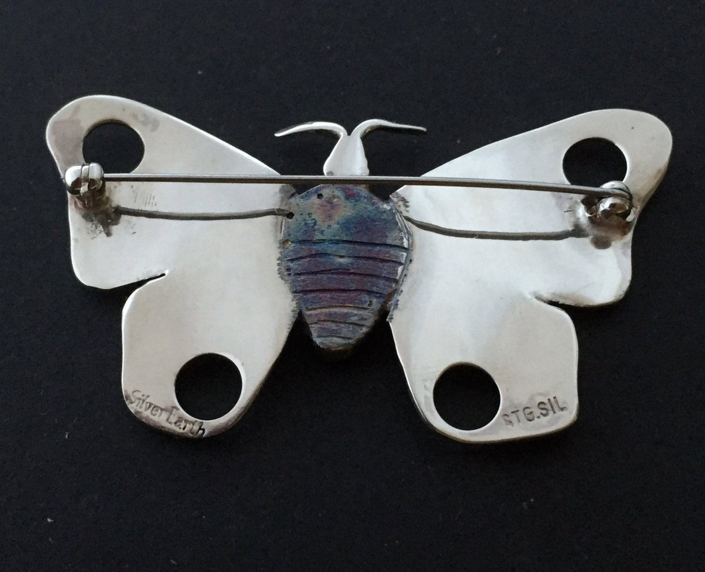 Moth Brooch - Sterling Silver