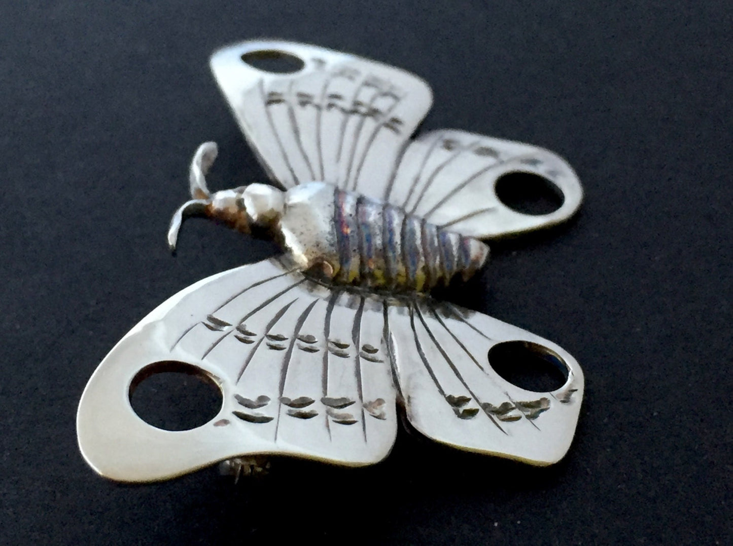 Moth Brooch - Sterling Silver