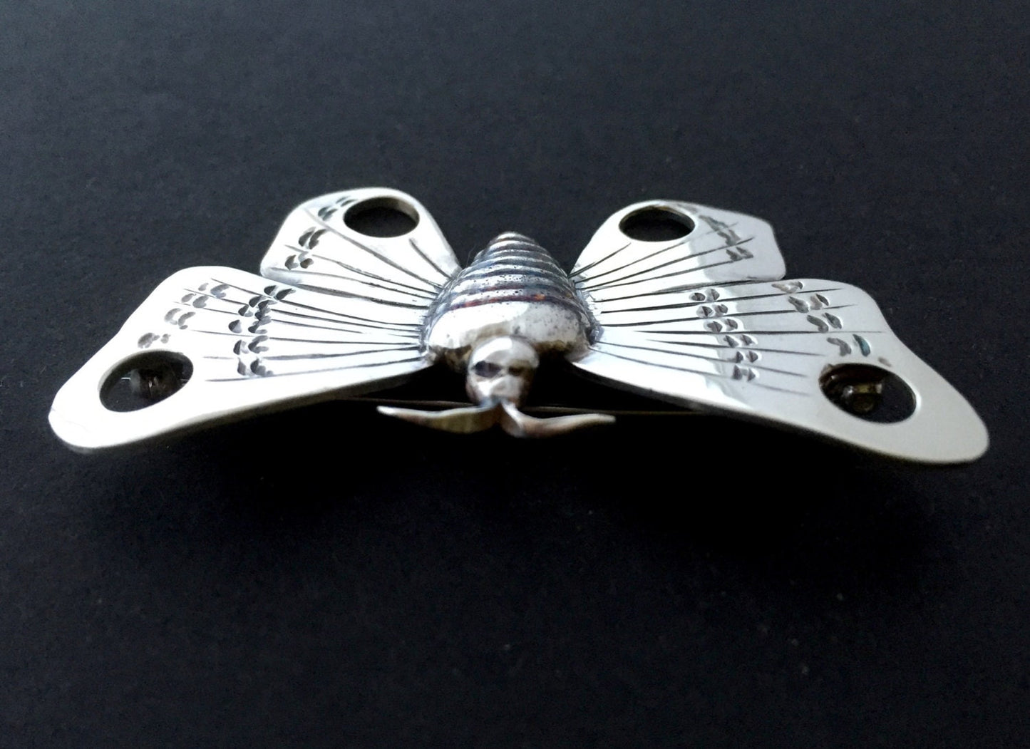 Moth Brooch - Sterling Silver